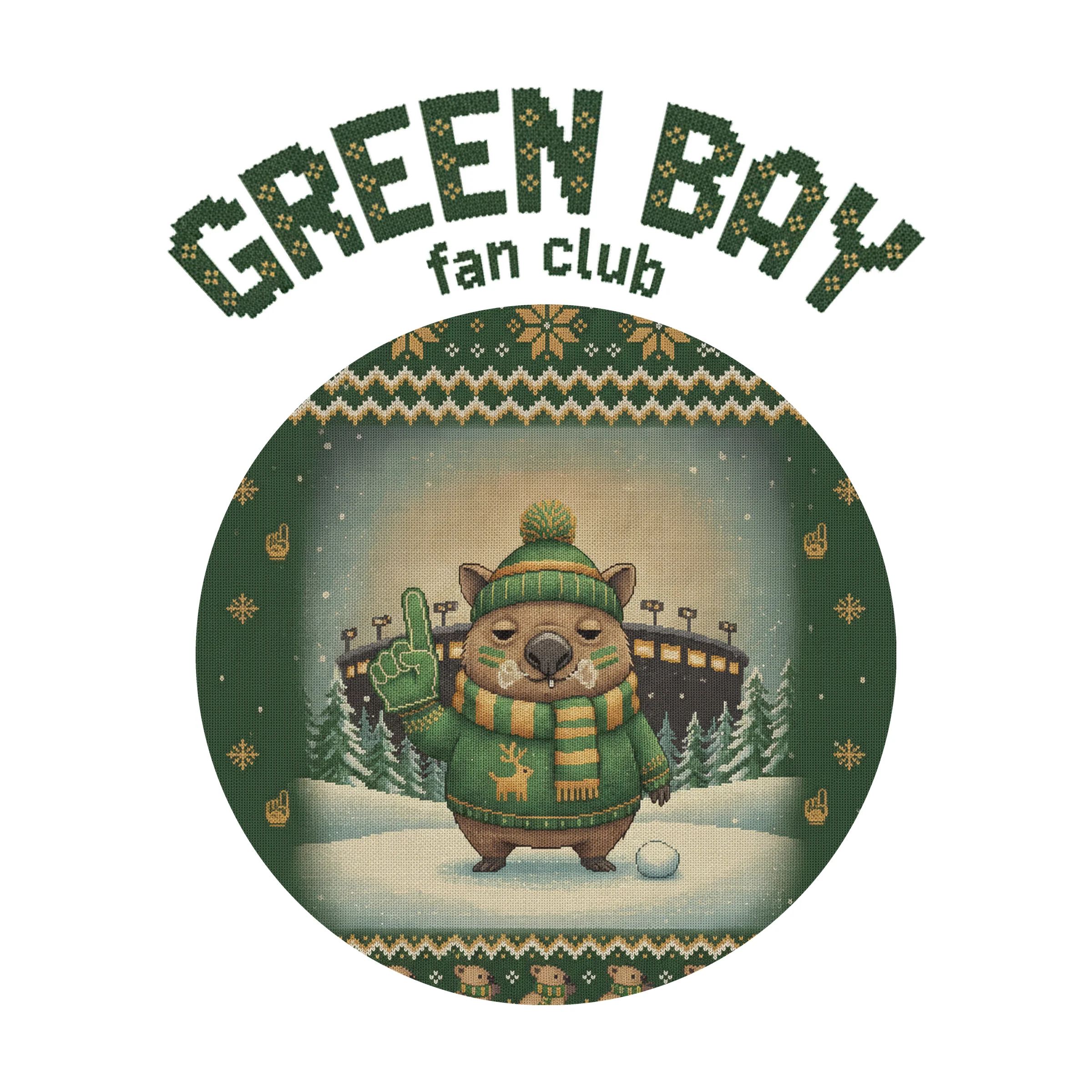 Green Bay Fan Ugly Christmas Tee