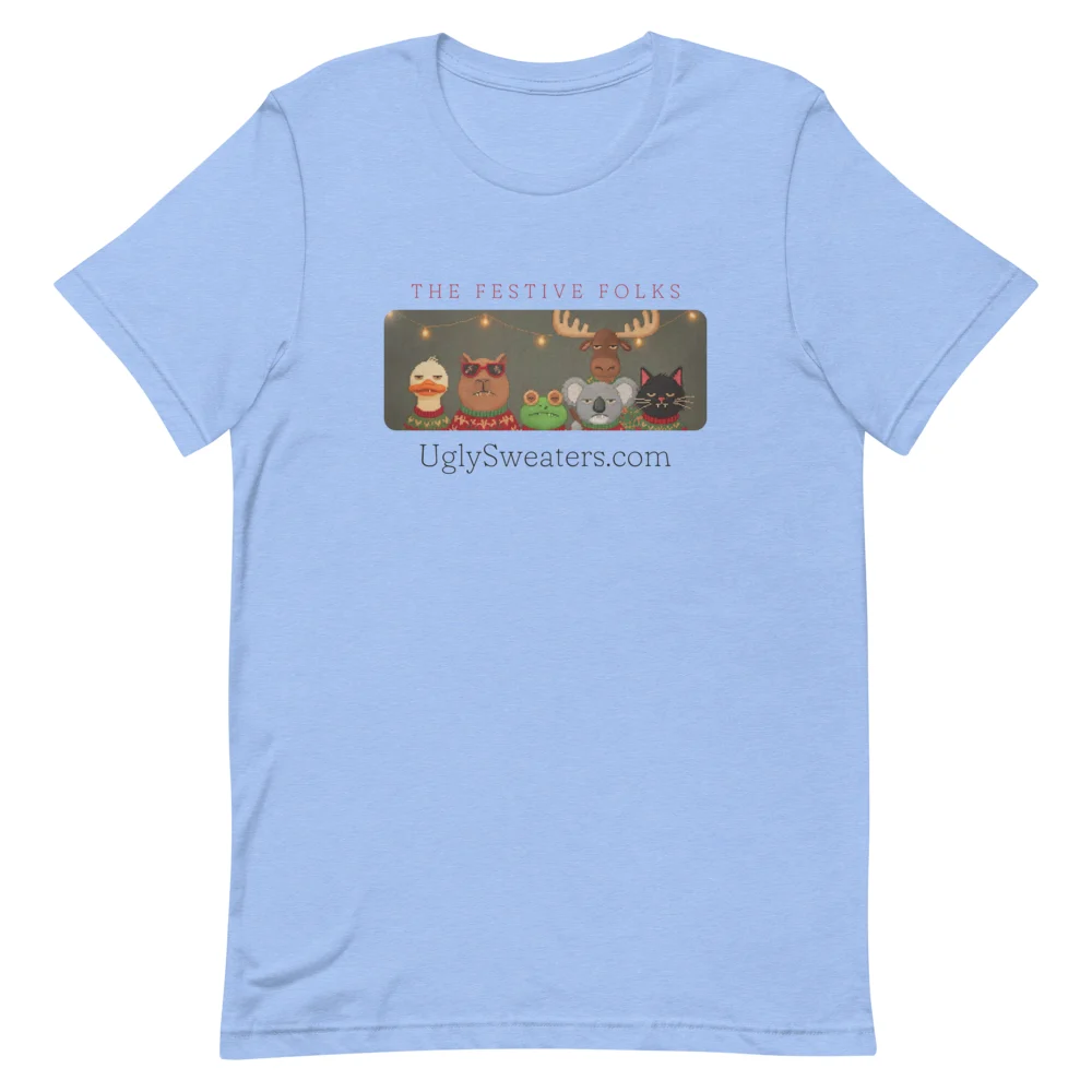 The Festive Folks Tee, Blue