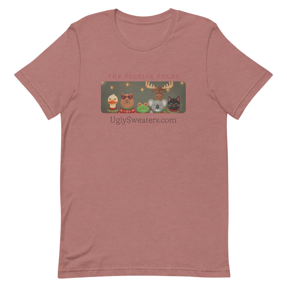 The Festive Folks Tee, Mauve