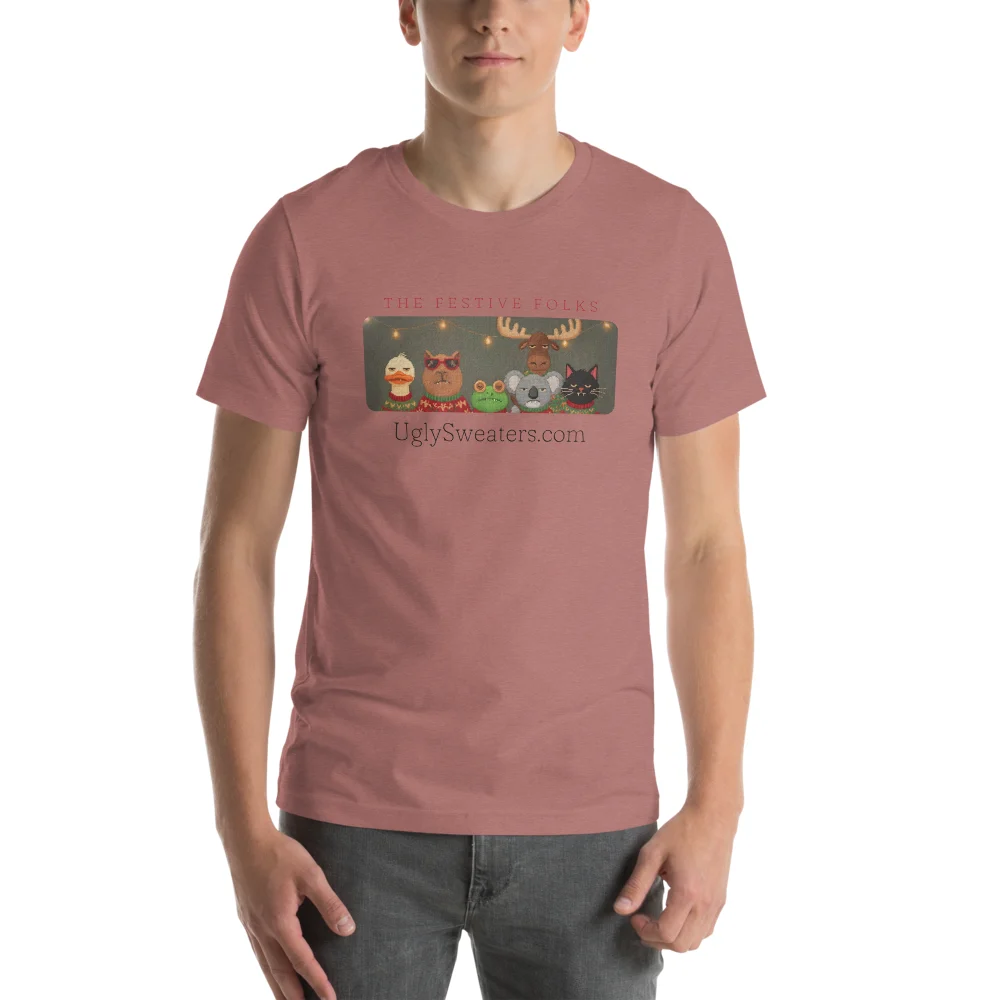 The Festive Folks Tee, Mauve model