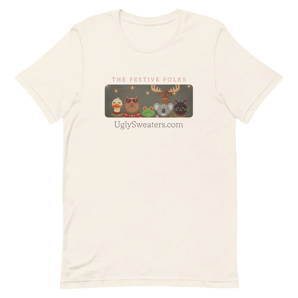 The Festive Folks Tee, Vintage White