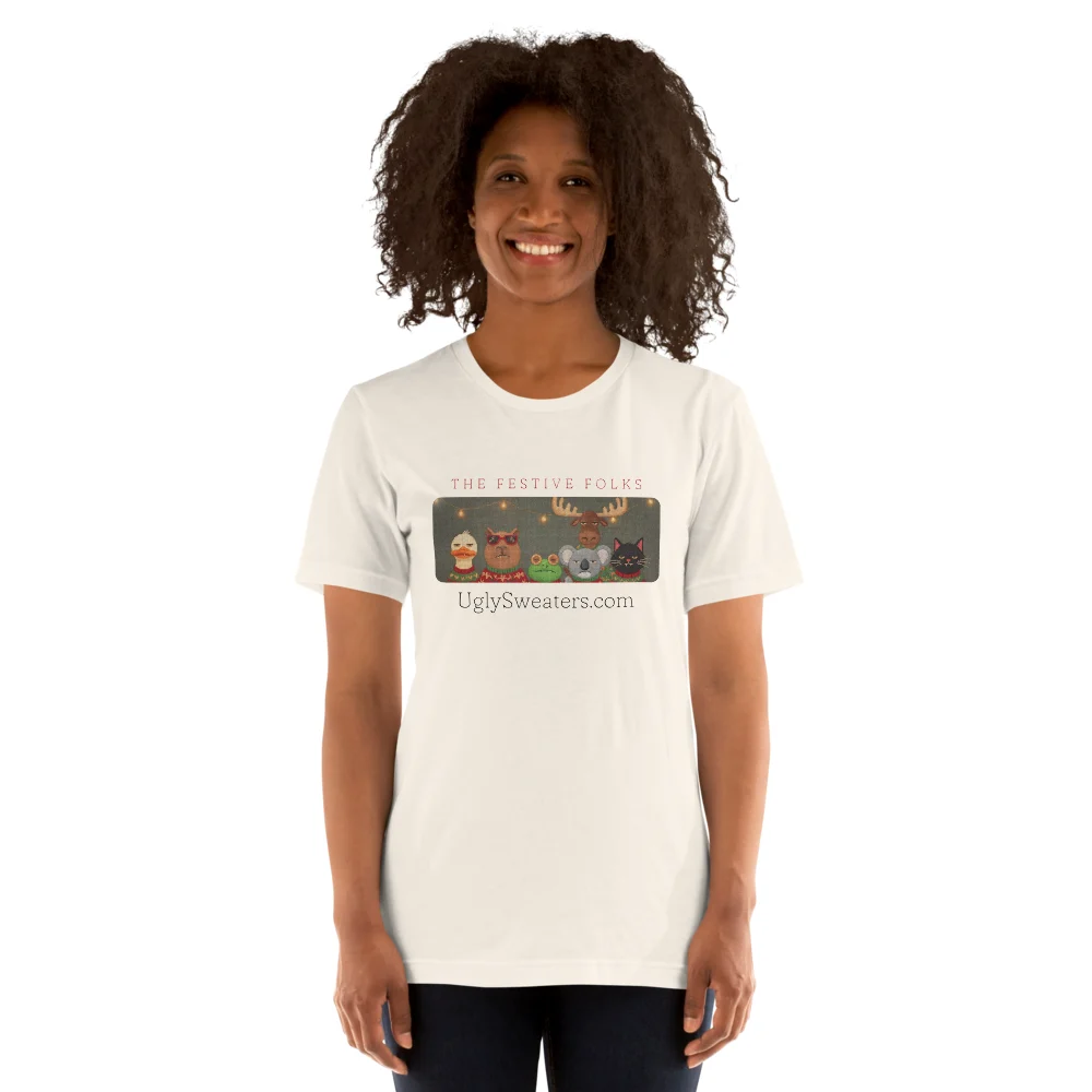 The Festive Folks Tee, Vintage White model