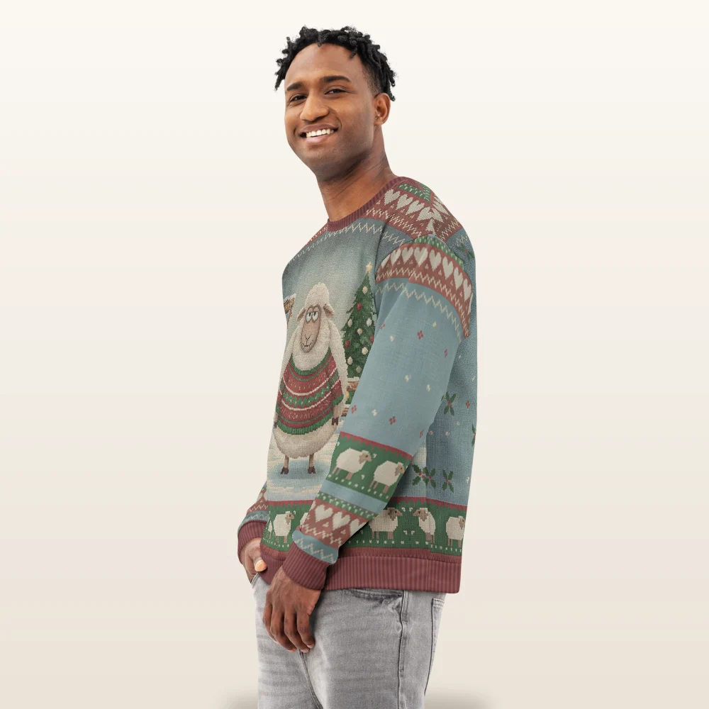 Fleece Navidad Ugly Christmas Sweater, Sweatshirt