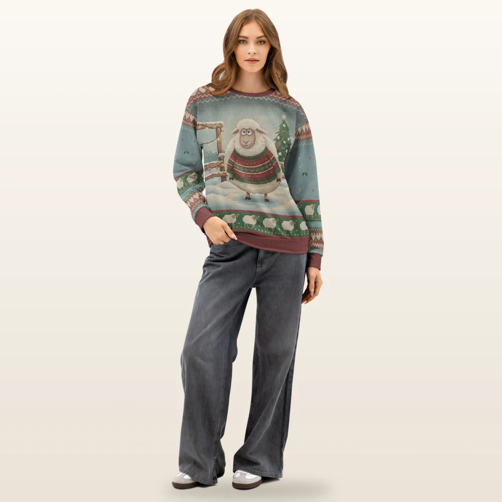 Fleece Navidad Ugly Christmas Sweater, Sweatshirt