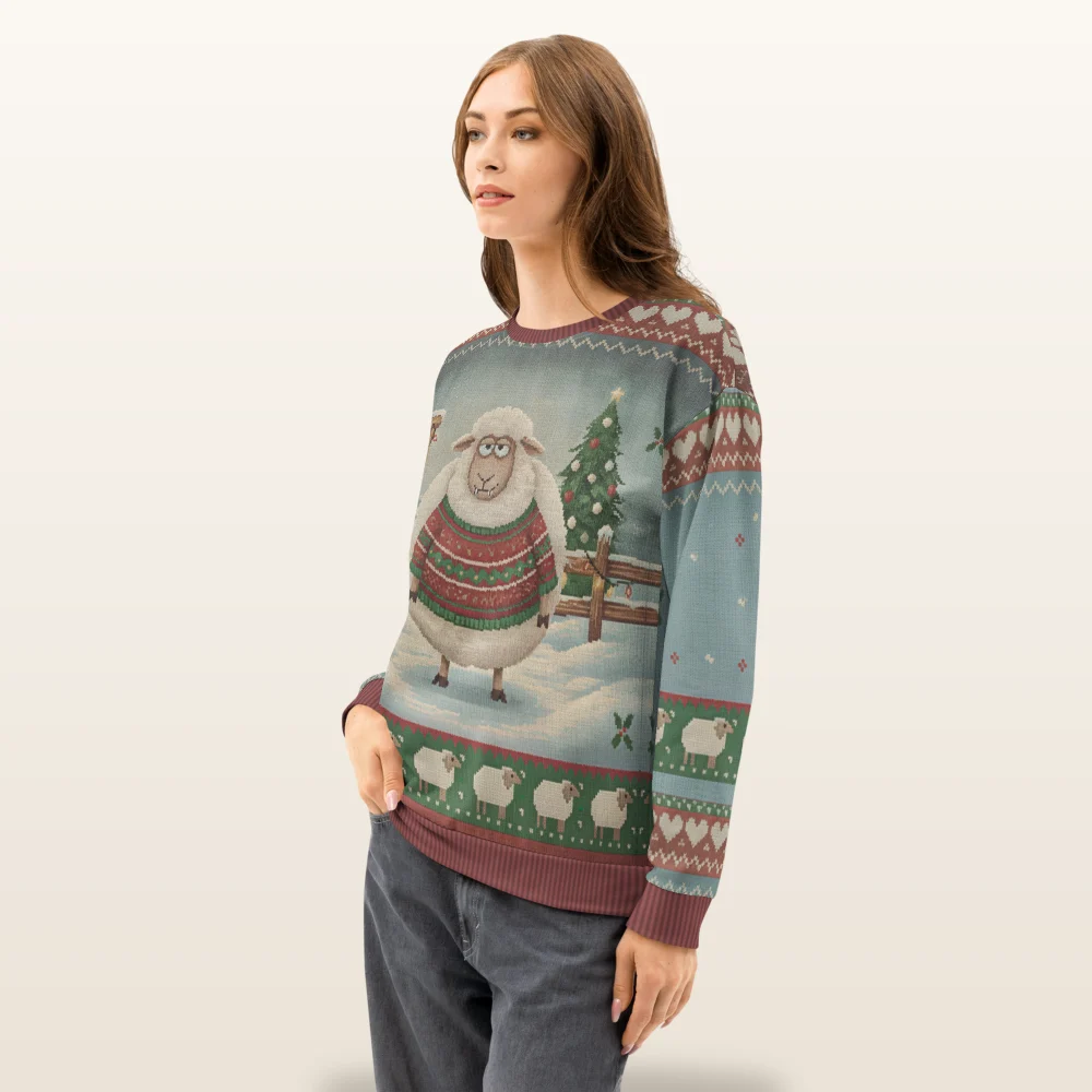 Fleece Navidad Ugly Christmas Sweater, Sweatshirt