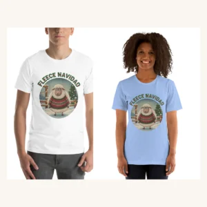 Fleece Navidad Matching Christmas Shirts for Couples | Two Funny Tees