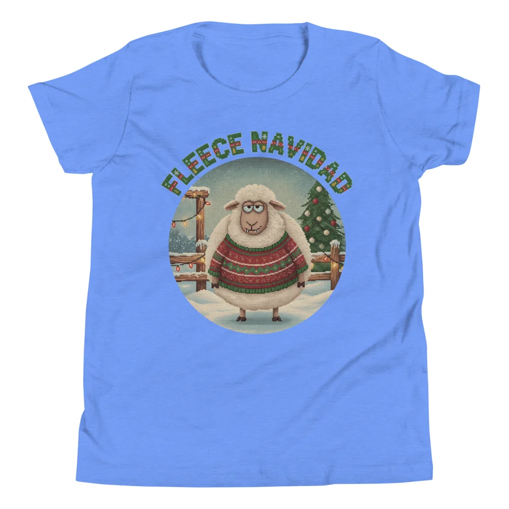 Fleece Navidad Kids' Ugly Christmas Tee, Blue