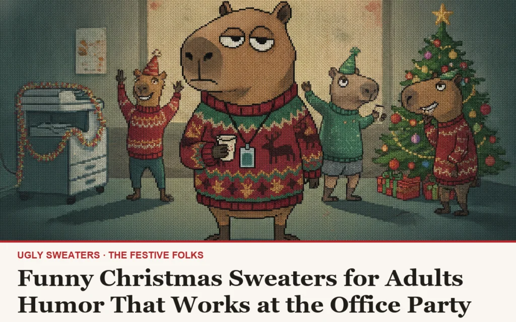 Funny Christmas Sweaters for Adults: Grown-Up Humor That Still Works at the Office Party