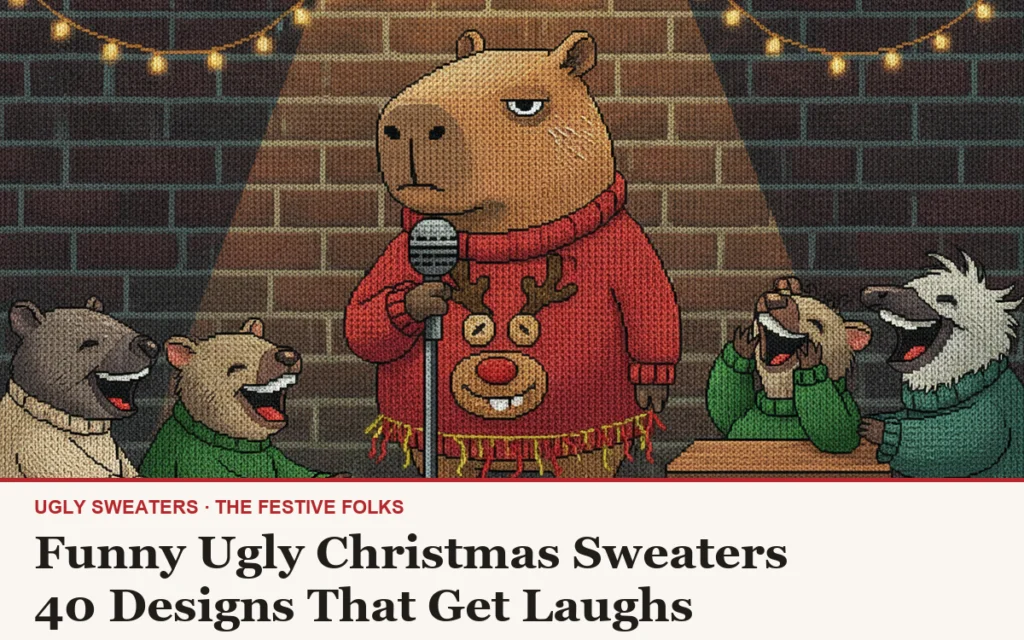 Funny Ugly Christmas Sweaters: 40 Designs That Get Laughs