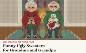 Funny Ugly Sweaters for Grandma and Grandpa