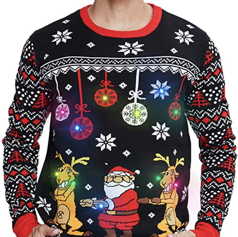 Goodstoworld Light Up Knitted Ugly Christmas Sweater for girls