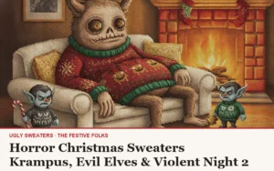 Horror Christmas Sweaters: Krampus, Evil Elves, and Violent Night 2