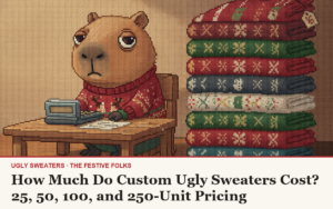 How Much Do Custom Ugly Christmas Sweaters Cost? 25, 50, 100, and 250-Unit Pricing
