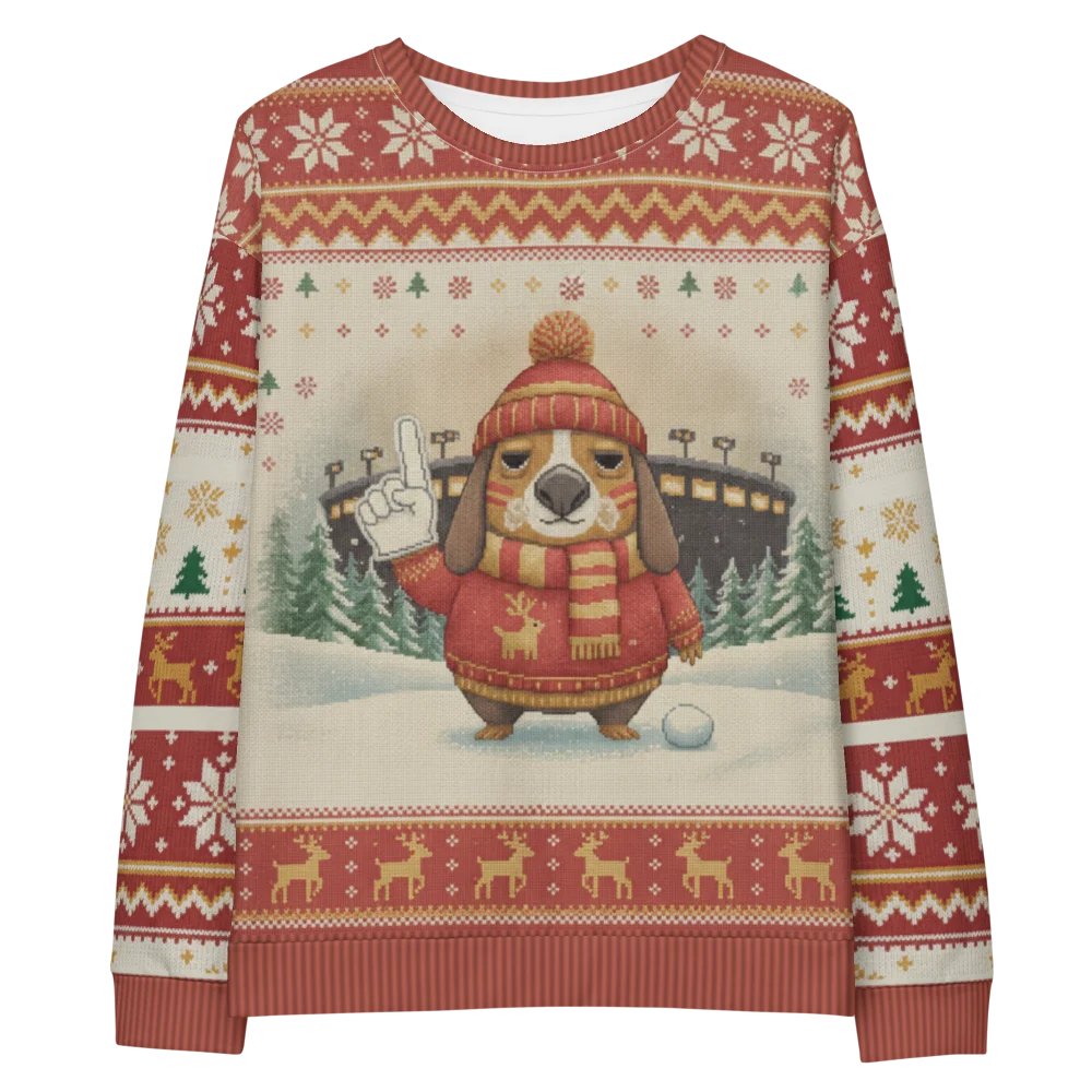 Kansas City Fan Ugly Christmas Sweatshirt flat front