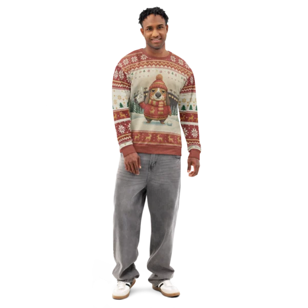 Kansas City Fan all-over-print sweatshirt on a model