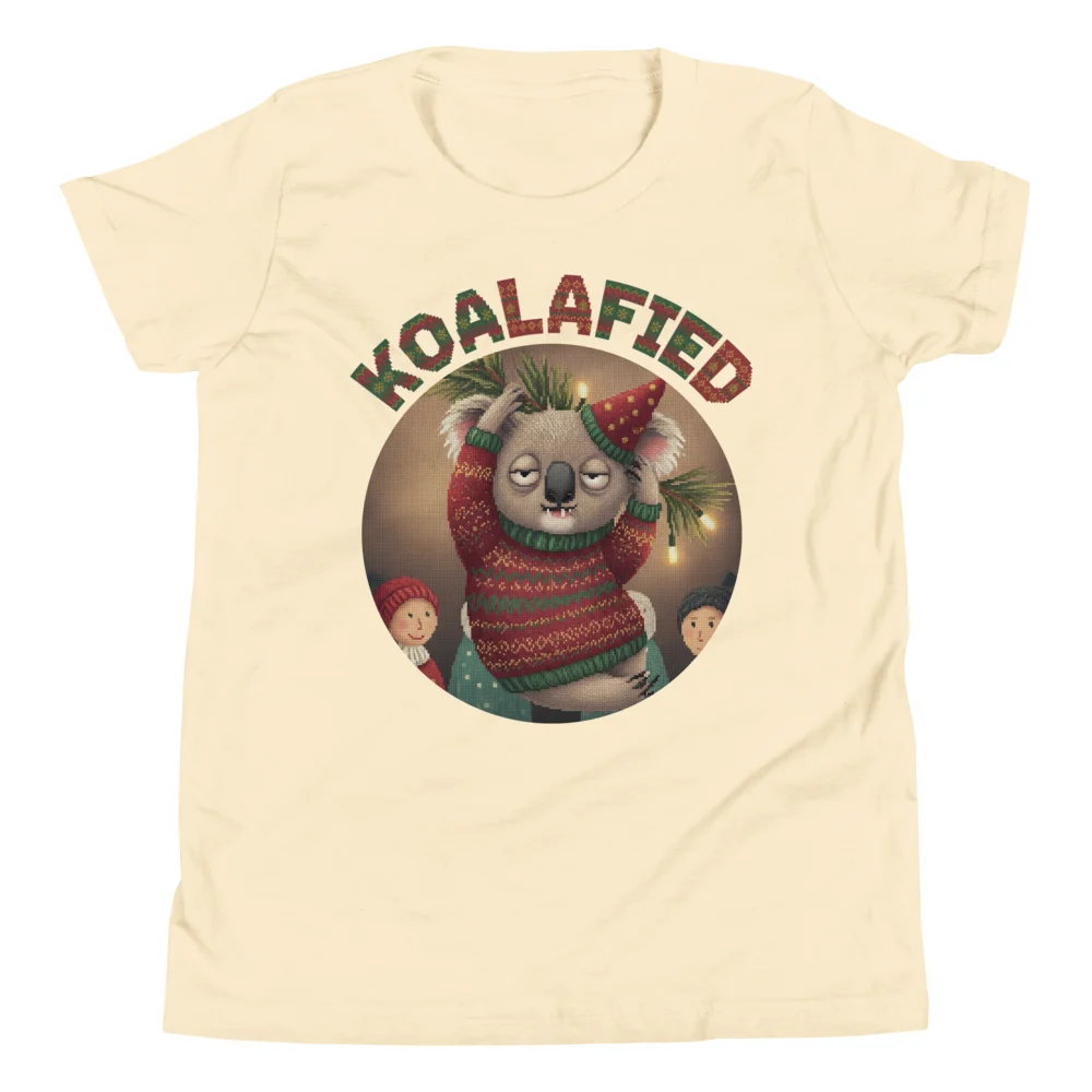 Koalafied Kids' Ugly Christmas Tee, Vintage White
