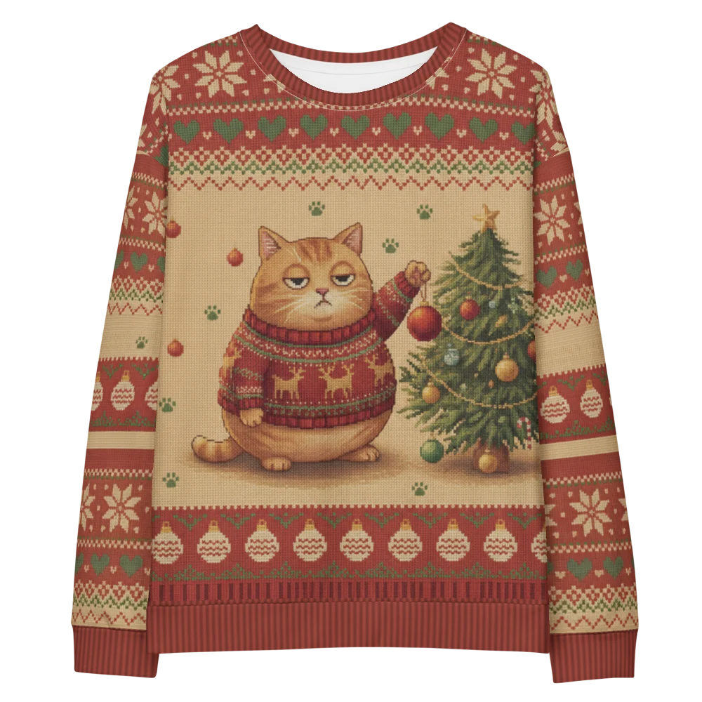 Meowy Christmas Ugly Christmas Sweater, Sweatshirt