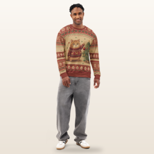 Meowy Christmas Ugly Christmas Sweater, Sweatshirt