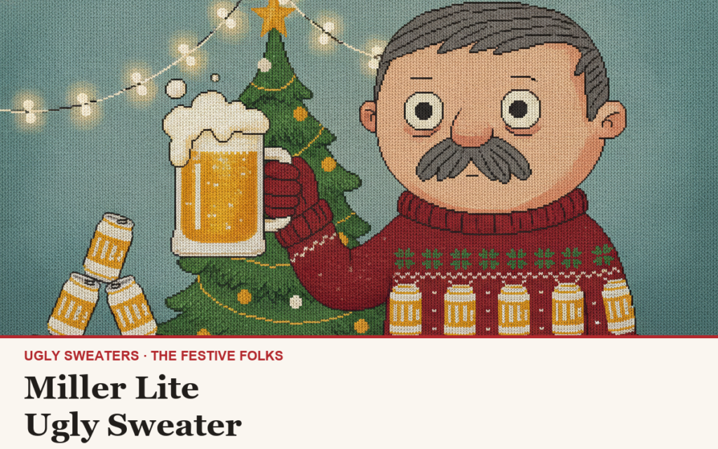 Miller Lite Ugly Sweater