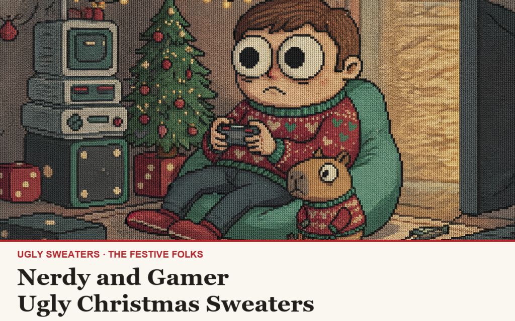 Nerdy and Gamer Ugly Christmas Sweaters