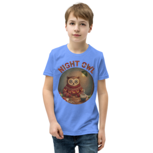 Night Owl Kids' Ugly Christmas Tee — Blue model