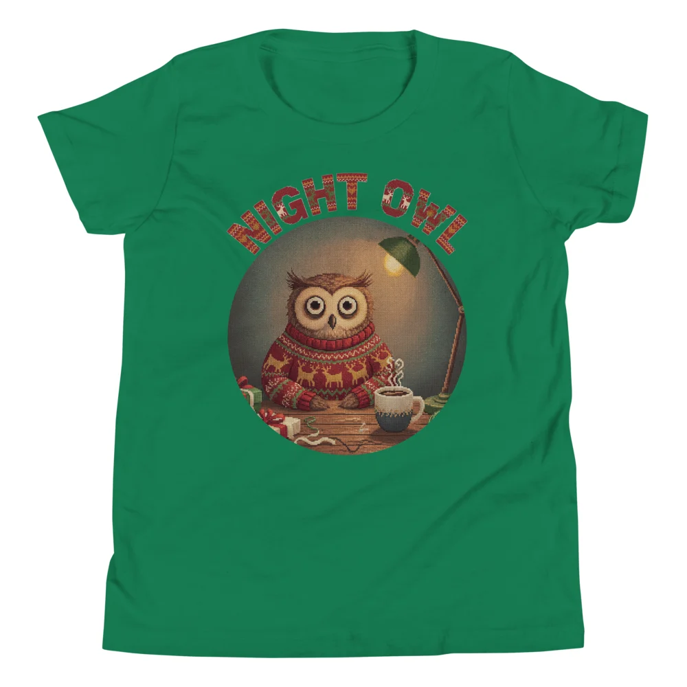 Night Owl Kids' Ugly Christmas Tee, Green