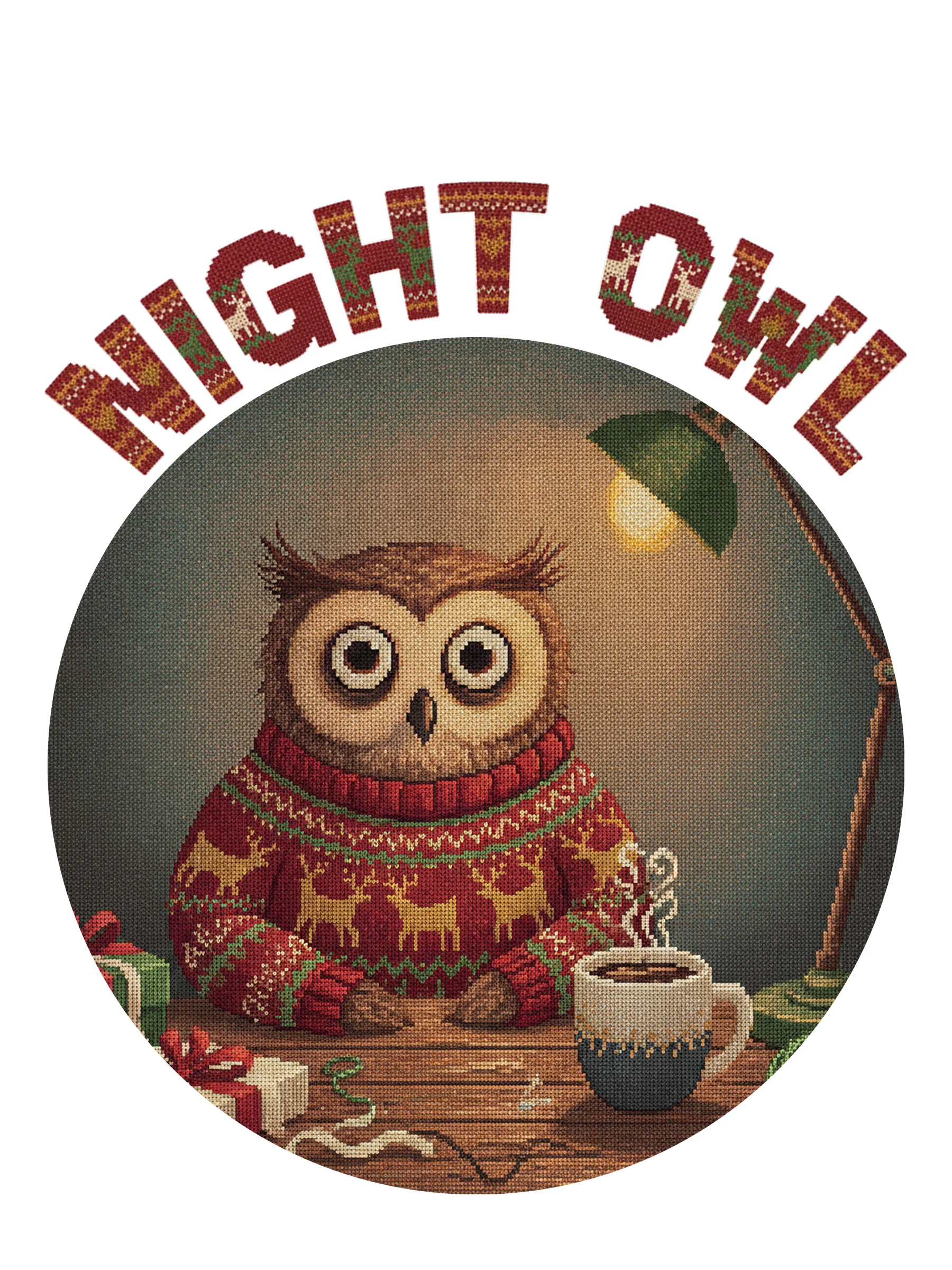 Night Owl Ugly Christmas Tee