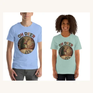 Oh Deer Matching Christmas Shirts for Couples | Two Funny Tees