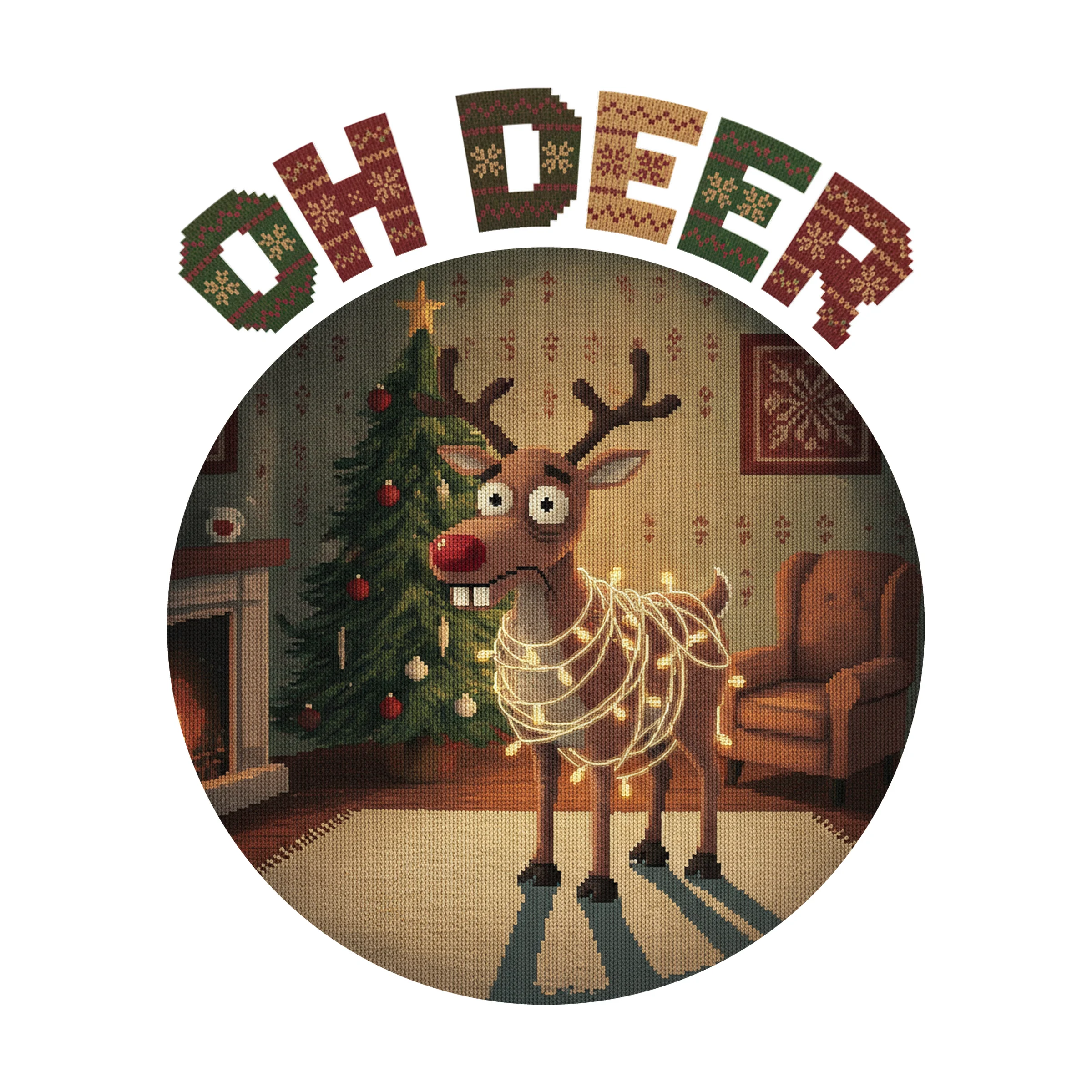 Oh Deer Kids' Ugly Christmas Tee