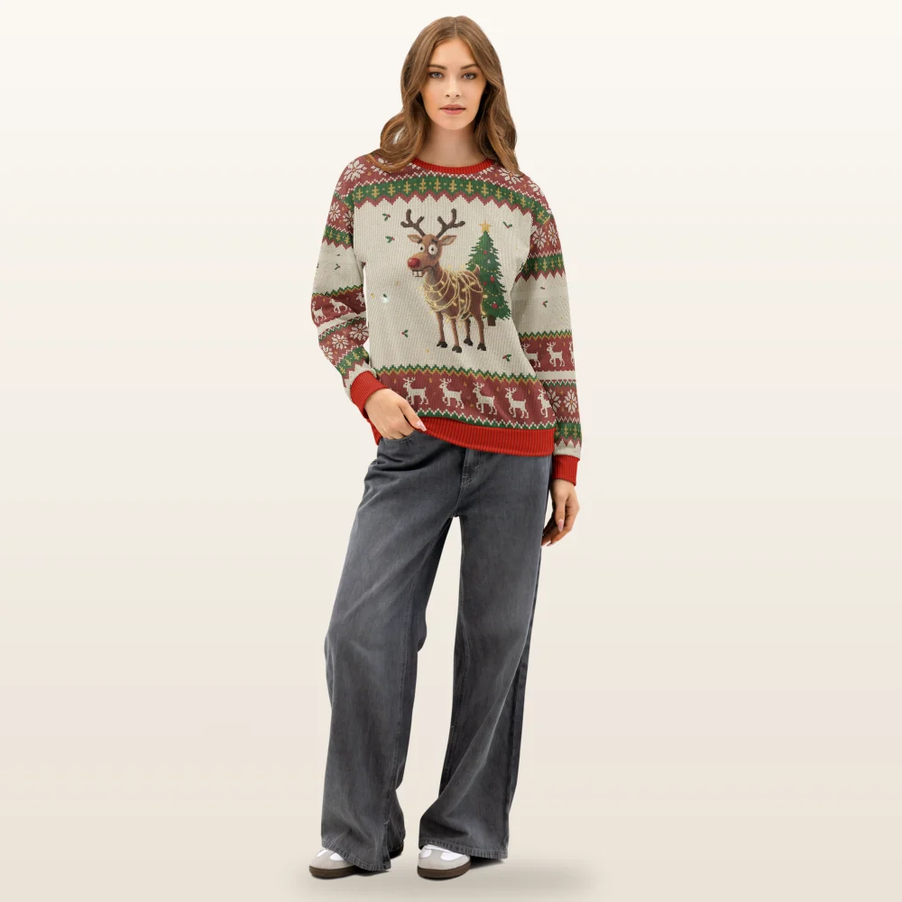 Oh Deer Ugly Christmas Sweatshirt, All-Over Print