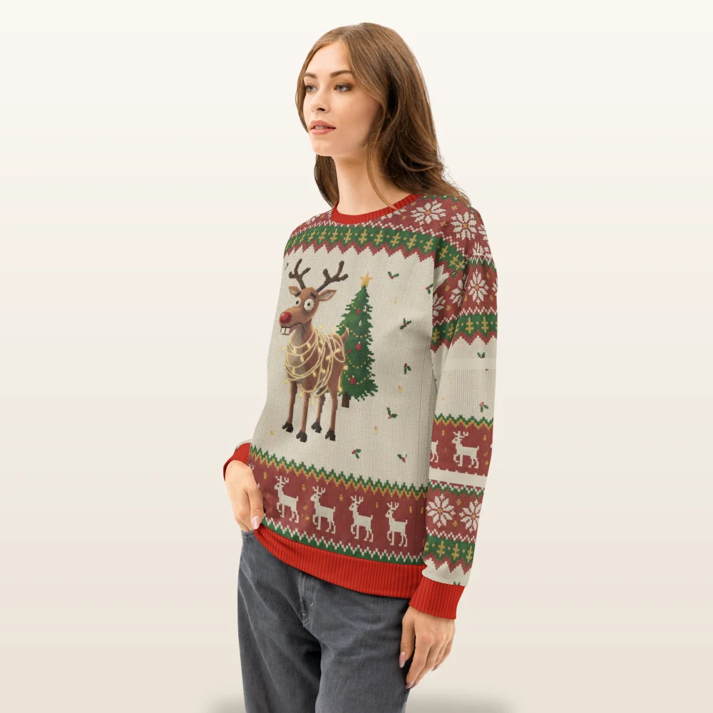 Oh Deer Ugly Christmas Sweatshirt, All-Over Print