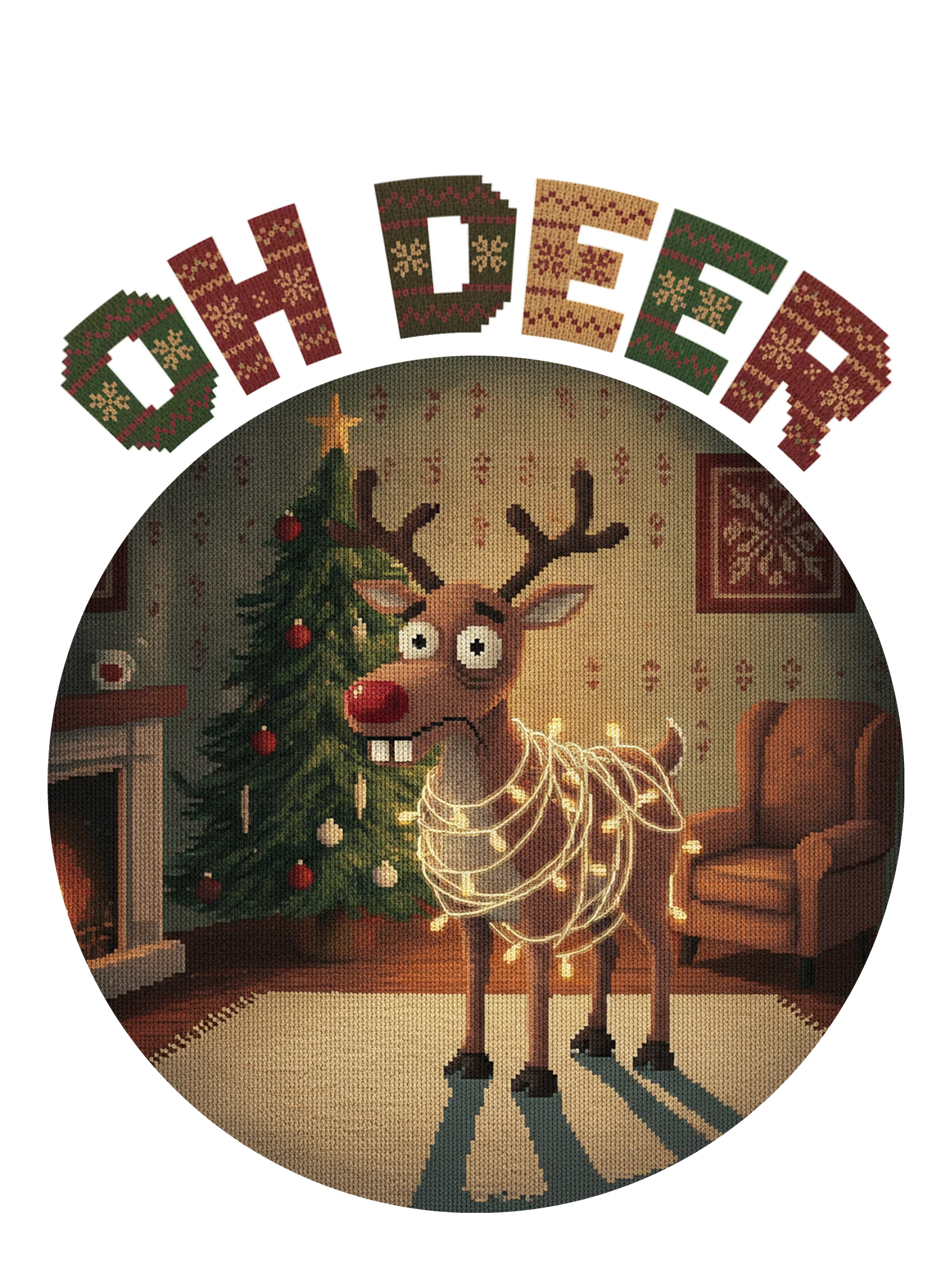 Oh Deer Toddler Ugly Christmas Tee