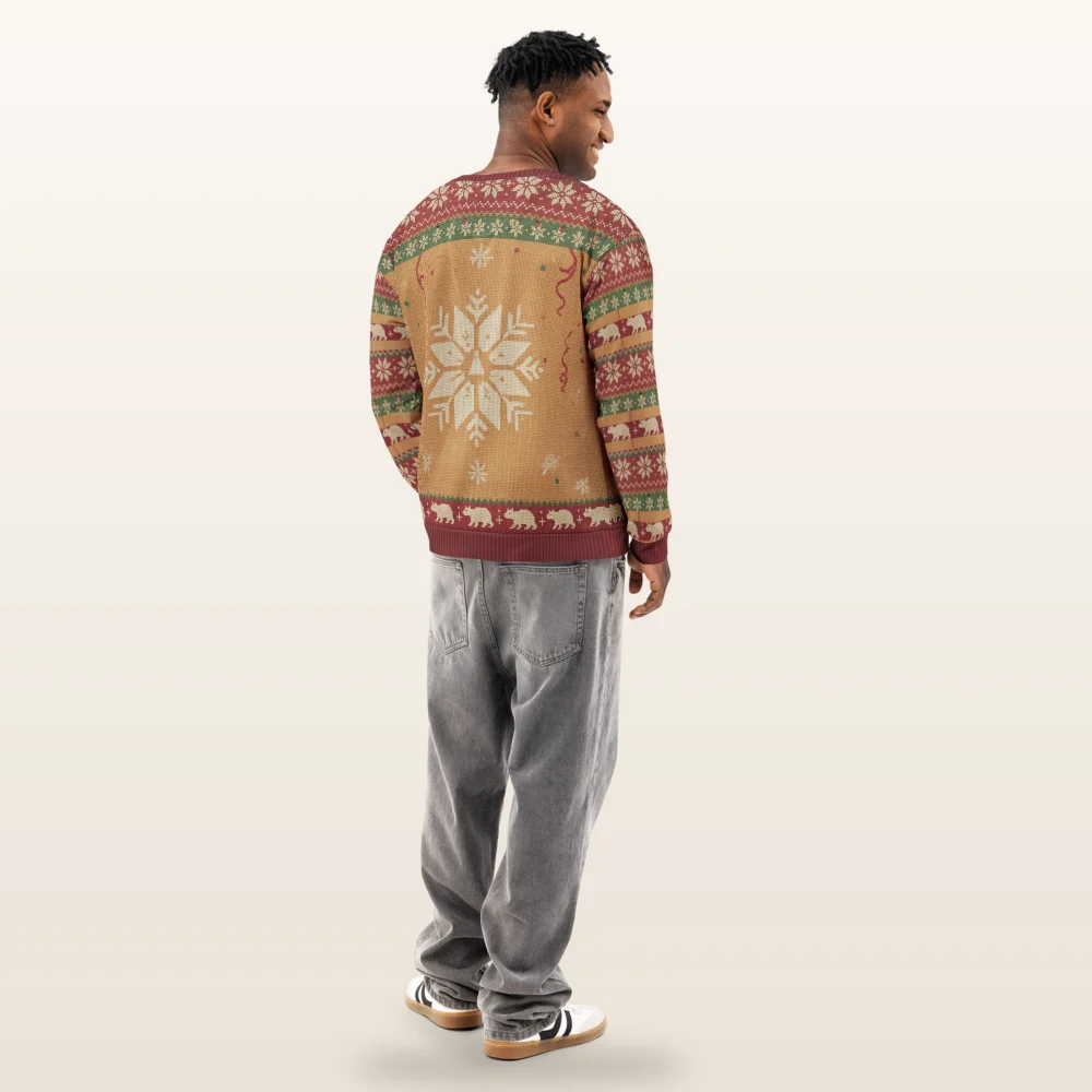 Party Animal Ugly Christmas Sweatshirt, All-Over Print