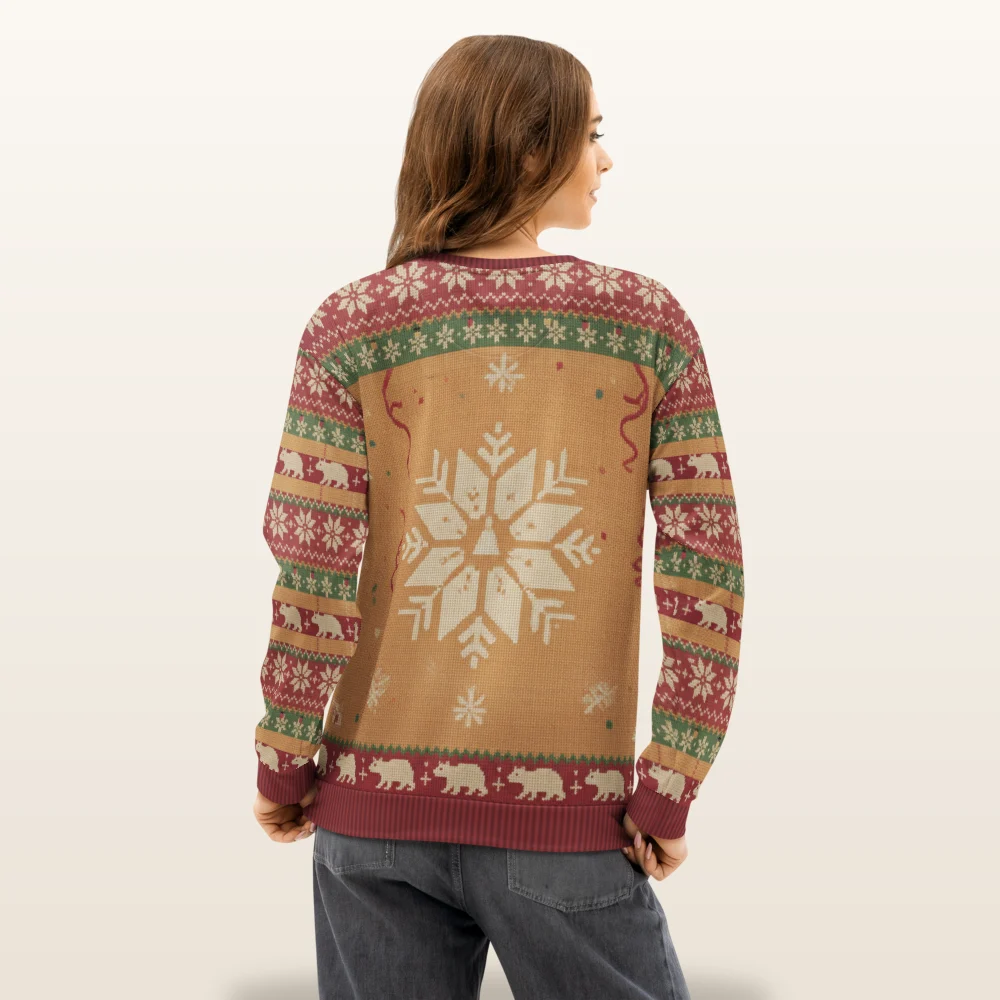 Party Animal Ugly Christmas Sweatshirt, All-Over Print