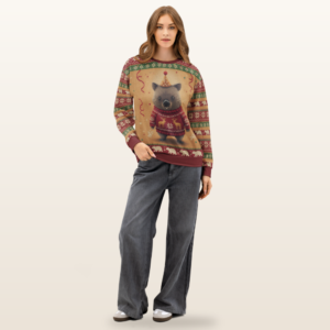 Party Animal Ugly Christmas Sweatshirt, All-Over Print