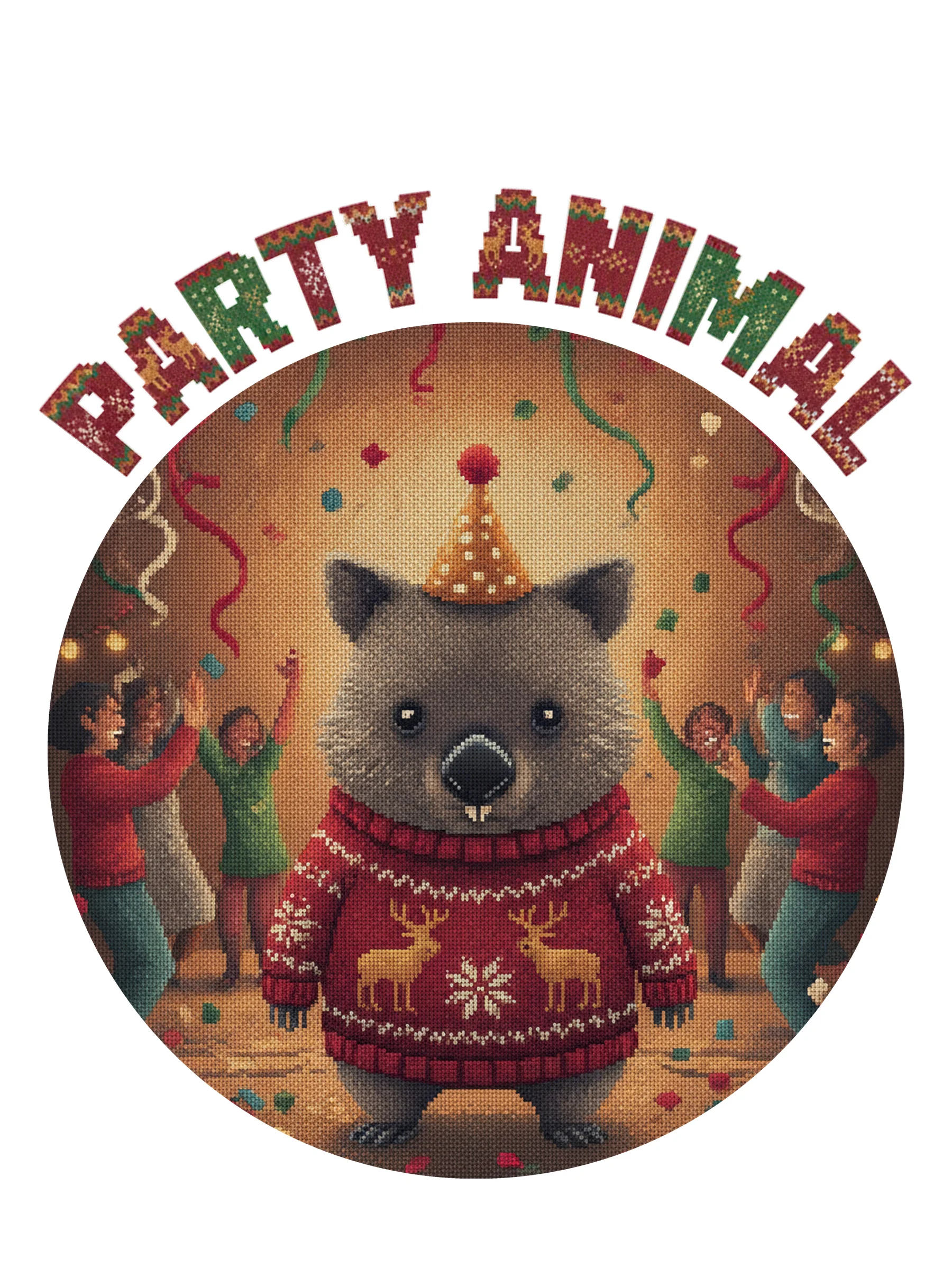 Party Animal Toddler Ugly Christmas Tee