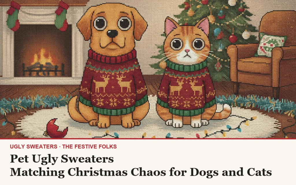 Pet Ugly Sweaters: Matching Christmas Chaos for Dogs and Cats