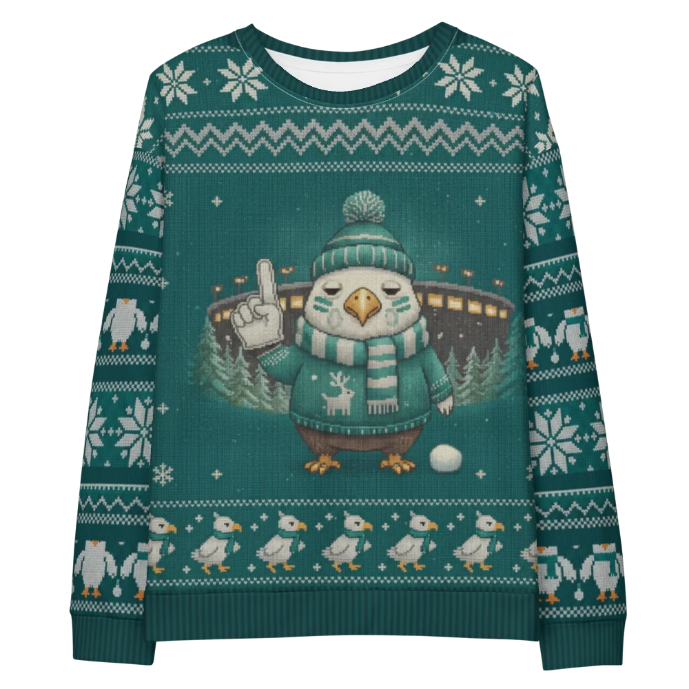 Philadelphia Fan Ugly Christmas Sweatshirt flat front