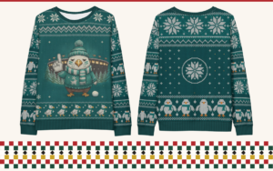 Philadelphia Fan all-over print ugly Christmas sweatshirt, front and back