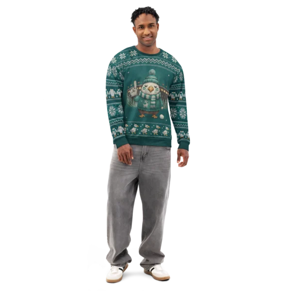 Philadelphia Fan all-over-print sweatshirt on a model