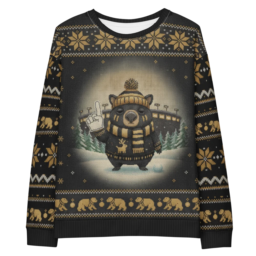 Pittsburgh Fan Ugly Christmas Sweatshirt flat front