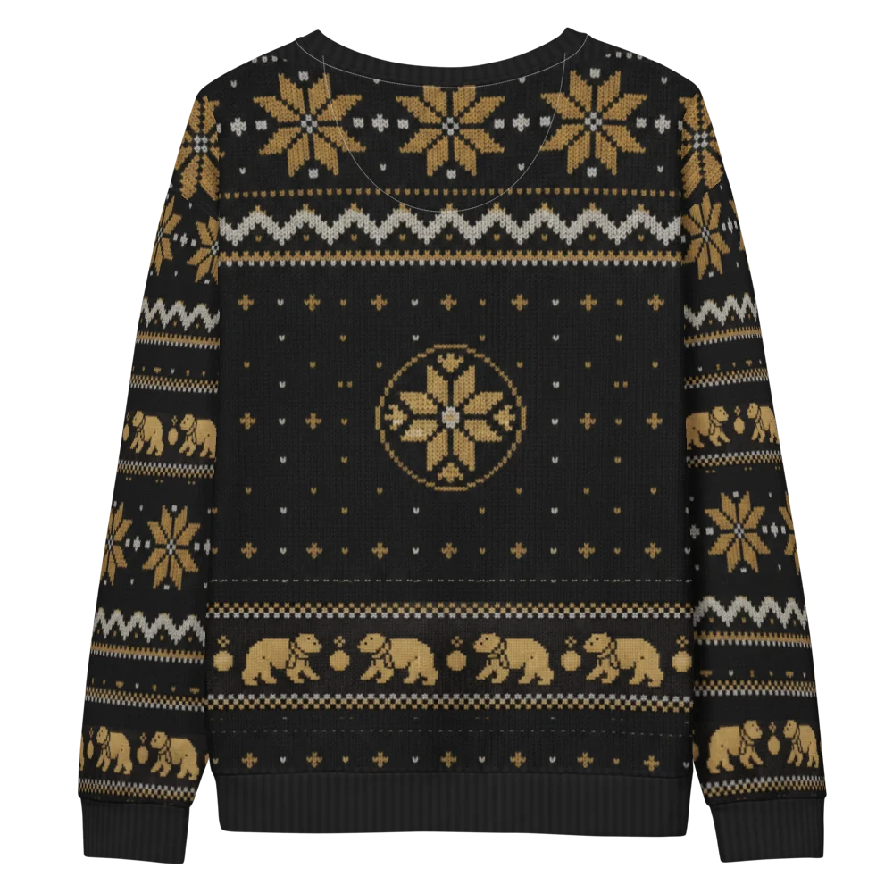 Pittsburgh Fan Ugly Christmas Sweatshirt flat back