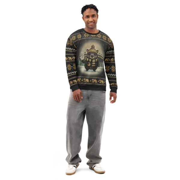 Pittsburgh Fan all-over-print sweatshirt on a model