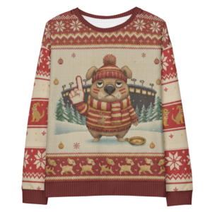 San Francisco Fan Ugly Christmas Sweatshirt flat front