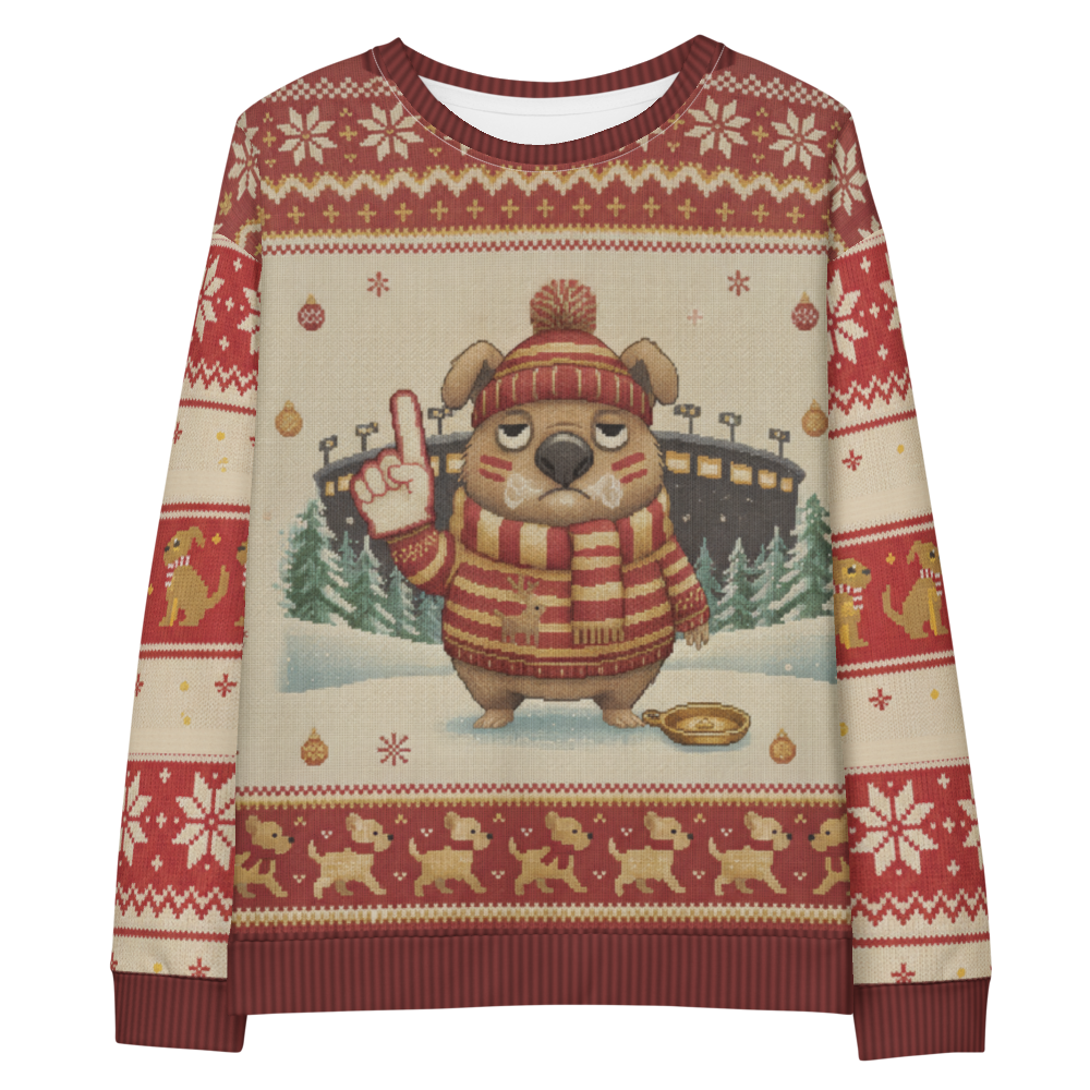 San Francisco Fan Ugly Christmas Sweatshirt flat front