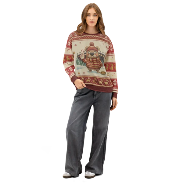 San Francisco Fan all-over-print sweatshirt on a model
