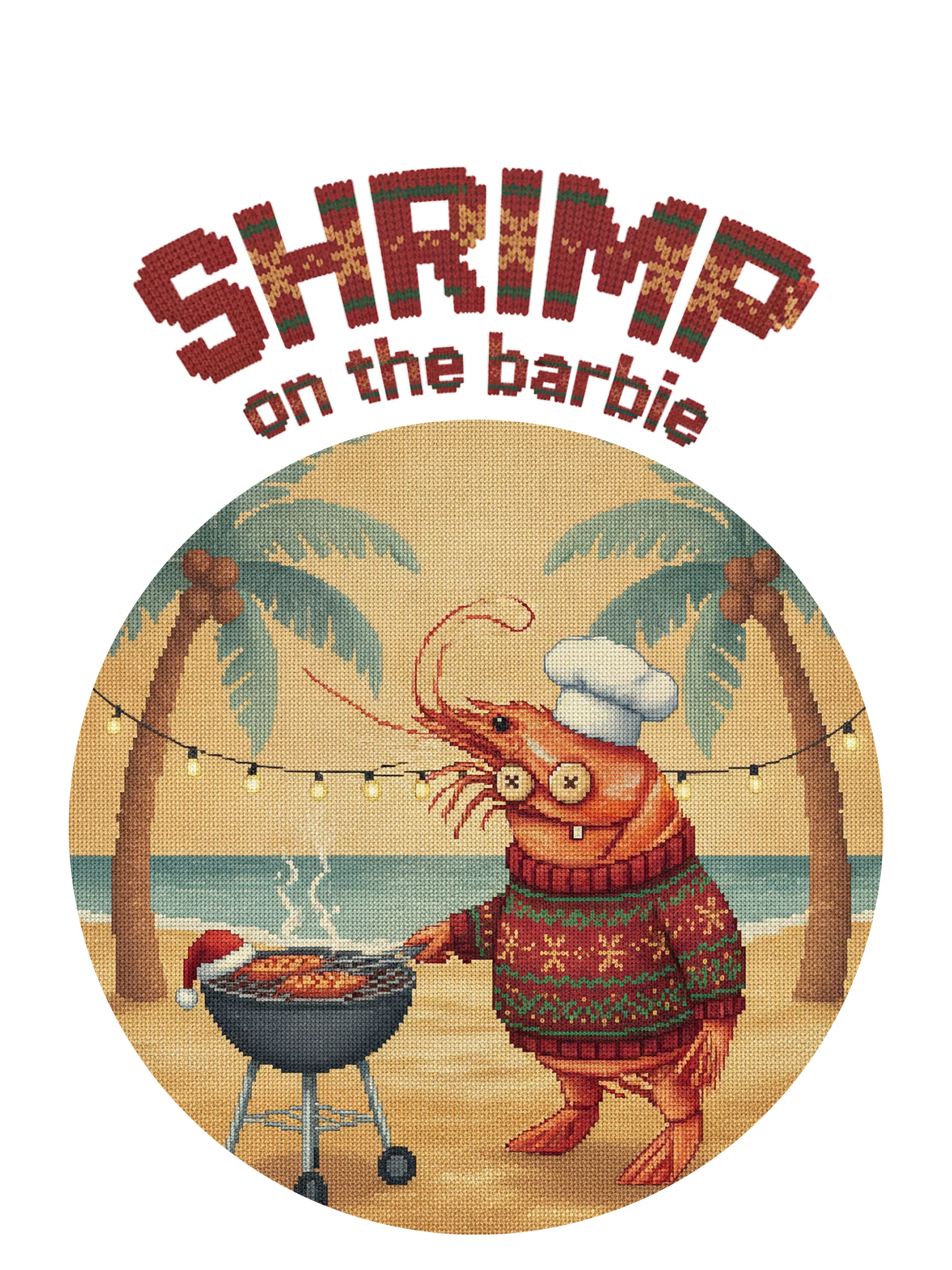 Shrimp on the Barbie Ugly Christmas Tee