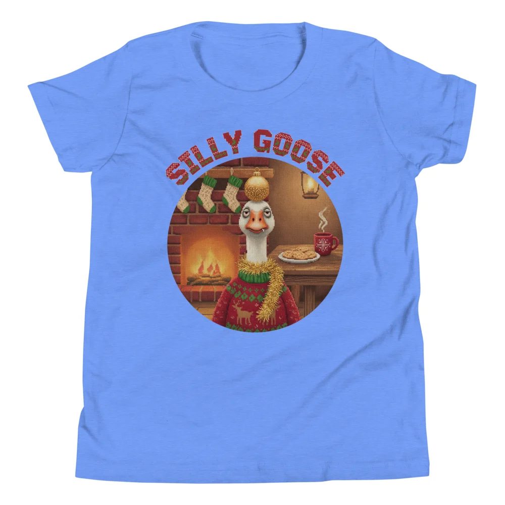 Silly Goose Kids' Ugly Christmas Tee, Blue