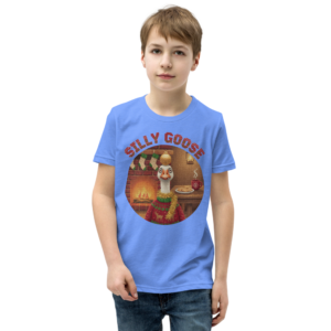 Silly Goose Kids' Ugly Christmas Tee — Blue model