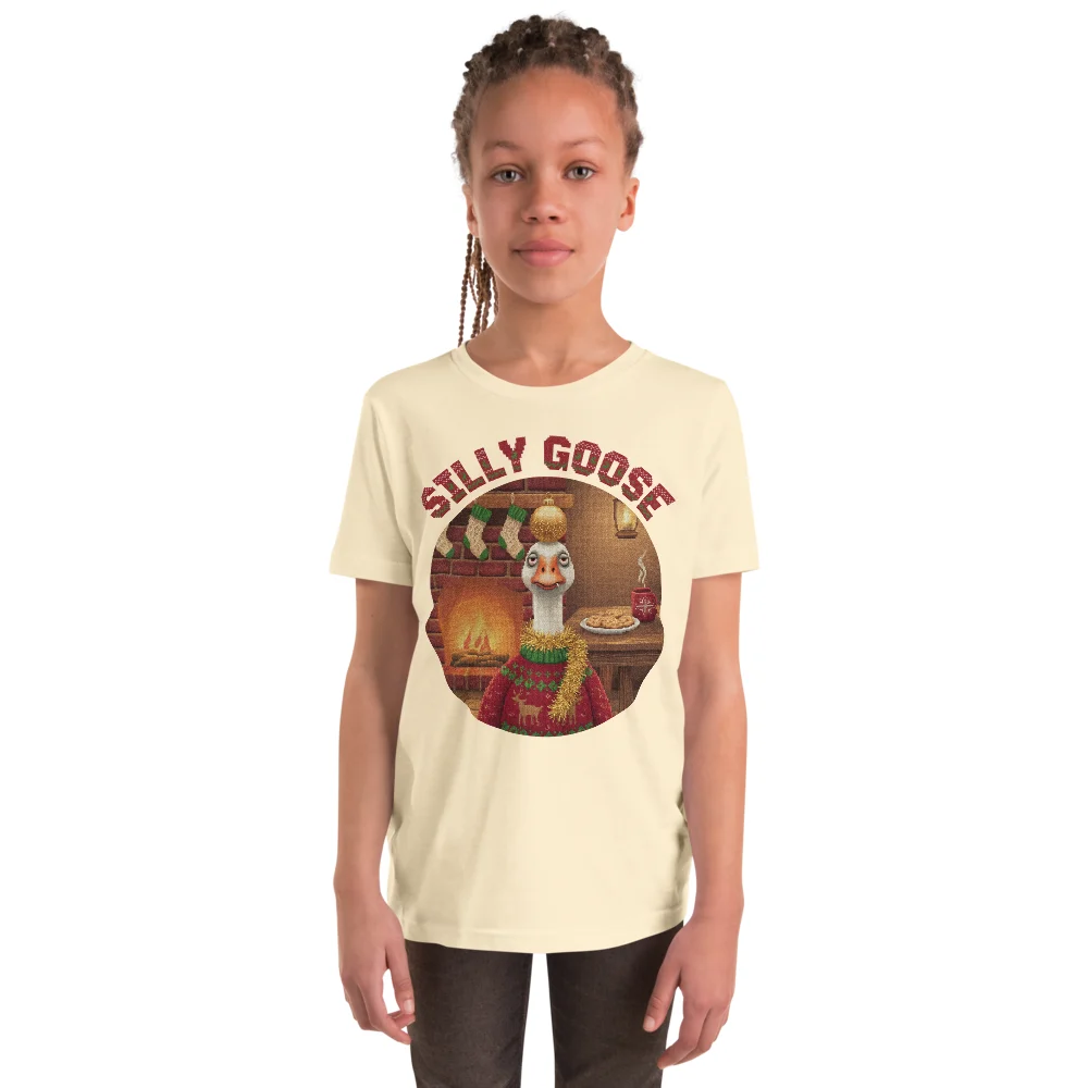 Silly Goose Kids' Ugly Christmas Tee, Vintage White model